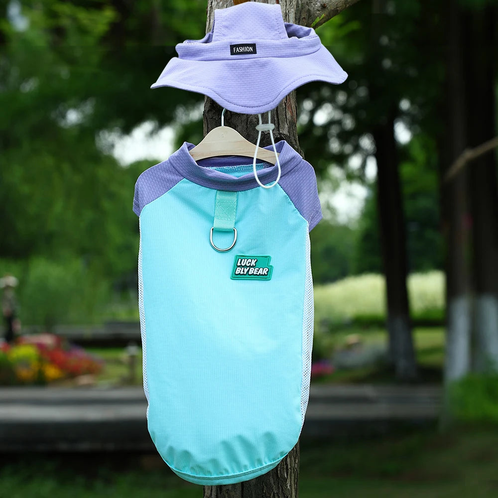 Dogs Cats UV Protection Vest Ice Silk Fabric, Sun Block, Breathable Mesh for Summer outdoor pet clothes