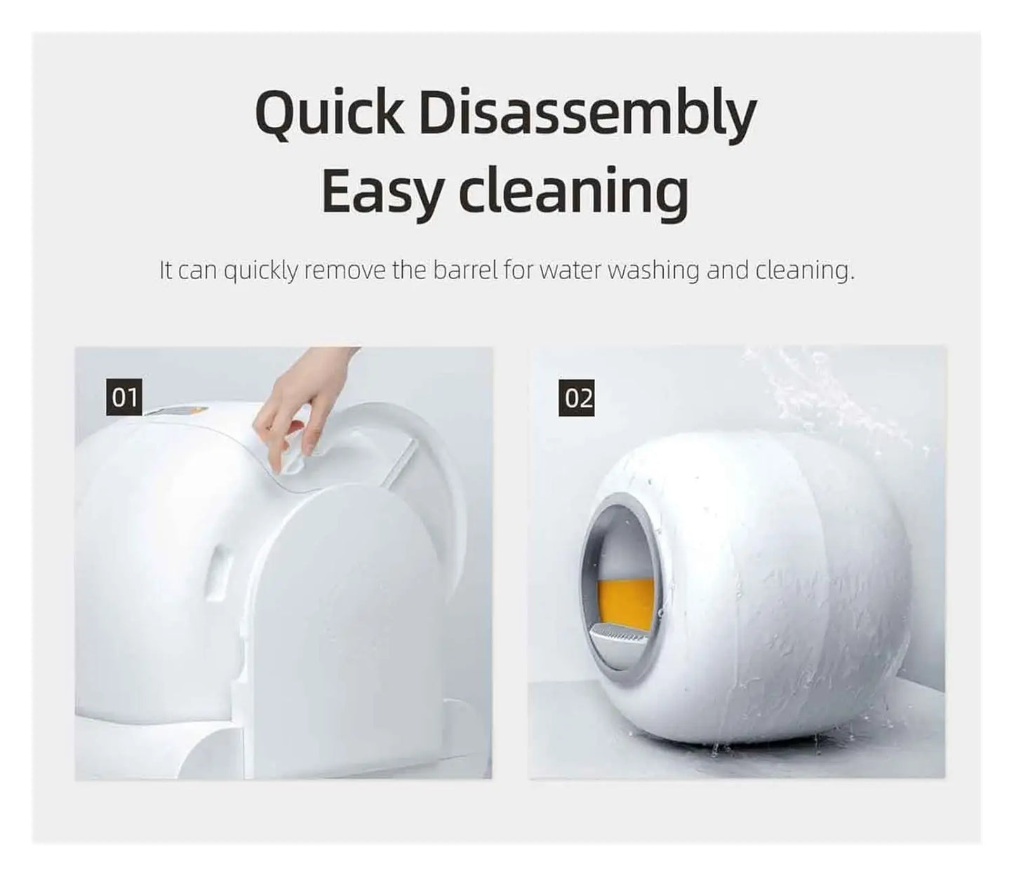 Cat Litter Box, 9L Self-Cleaning Cat Litter Box App Control, ONLY Supports 2.4G WiFi W/Litter Mat&Trash Bags, Fit, Customized