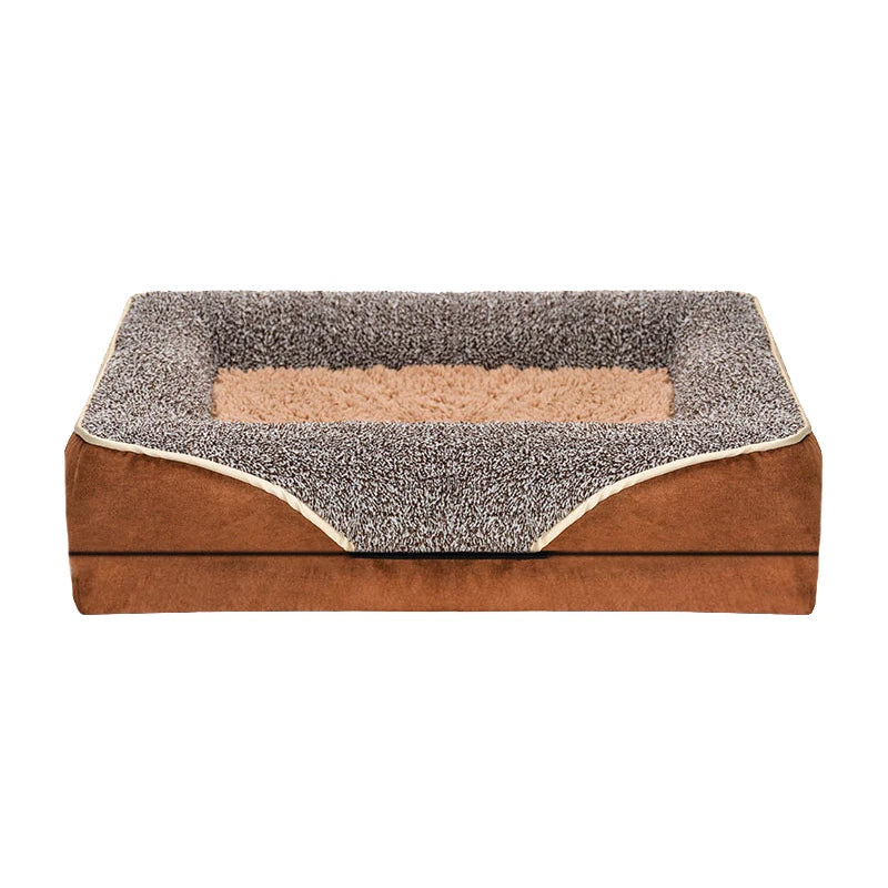 Oversized dog bed removable washable for all seasons, pet bed sofa, comfortable and soft cat sofa bed with raised edges,