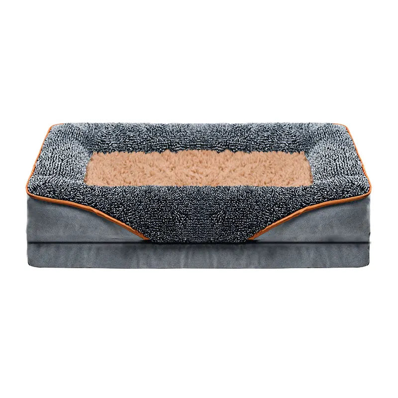 Oversized dog bed removable washable for all seasons, pet bed sofa, comfortable and soft cat sofa bed with raised edges,