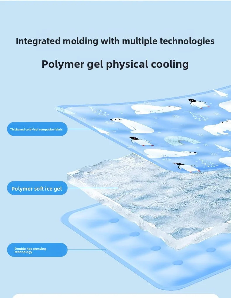 Floor Mat Cool Pet Cooling Mat Ice Gel Self Added Water Dog Cold Bed Mat Portable Durable Pet Ice Cushion For Small Big Dogs