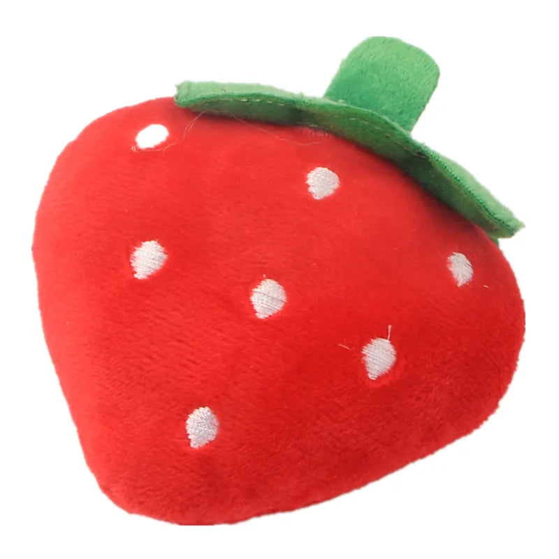 Pet Toys Plush Squeaky Toys Bite-Resistant Chew Toy for Dogs Puppy Training Toys Soft Banana Bone Vegetable and Fruit Pet Supplies
