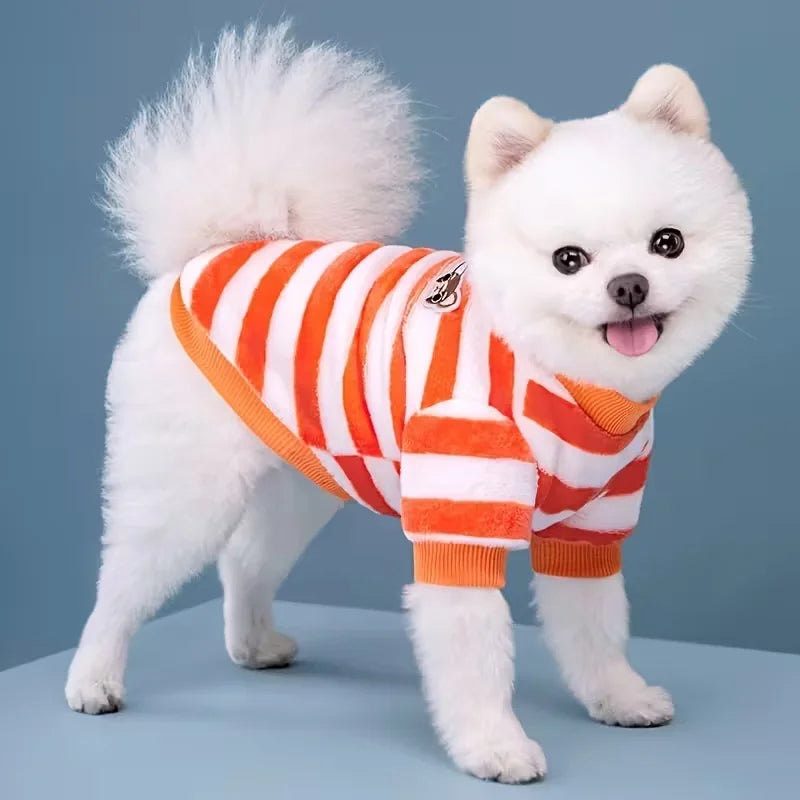 Pet Clothes Striped Puppy, Dog Coat, Jacket Small, Medium Dogs
