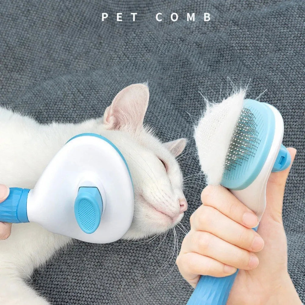 Dog Hair Comb Stainless Steel Grooming Brush for Long Hair Dogs Cats Detangling Shedding Tool Pet Accessories