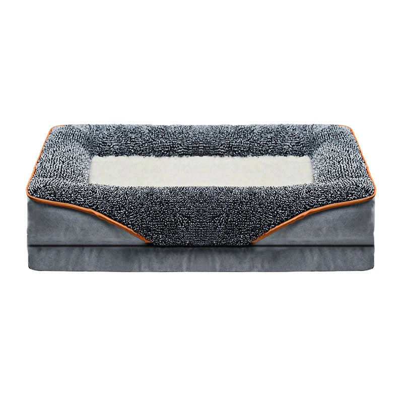 Oversized dog bed removable washable for all seasons, pet bed sofa, comfortable and soft cat sofa bed with raised edges,