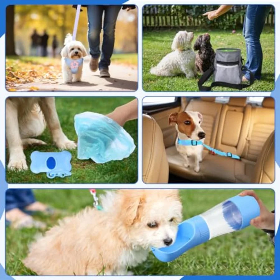 50 Pcs Puppy Supplies Starter Kit for Small Dogs Puppy Essentials Includes Leash Bowls Teeth Brushes Water Bottle and More Acce