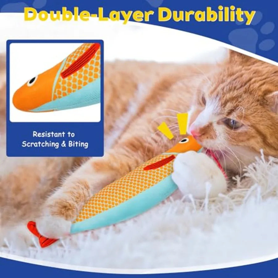 Interactive Cat Toys with Catnip Soft Durable Material Rattle Sound Chew Proof Design for Indoor Cats 3 Pack