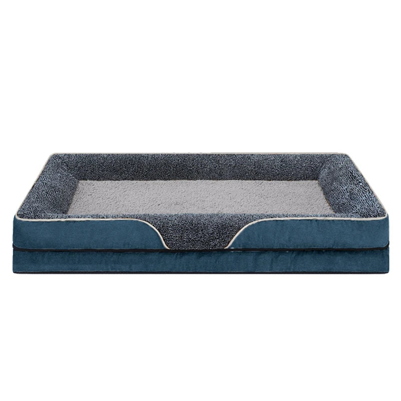 Oversized dog bed removable washable for all seasons, pet bed sofa, comfortable and soft cat sofa bed with raised edges,