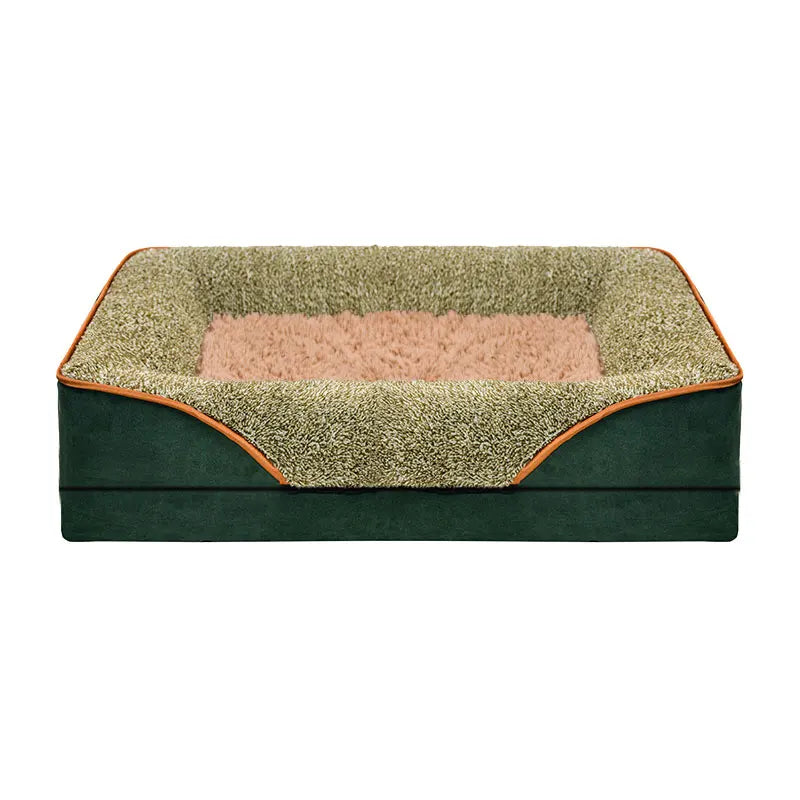 Oversized dog bed removable washable for all seasons, pet bed sofa, comfortable and soft cat sofa bed with raised edges,