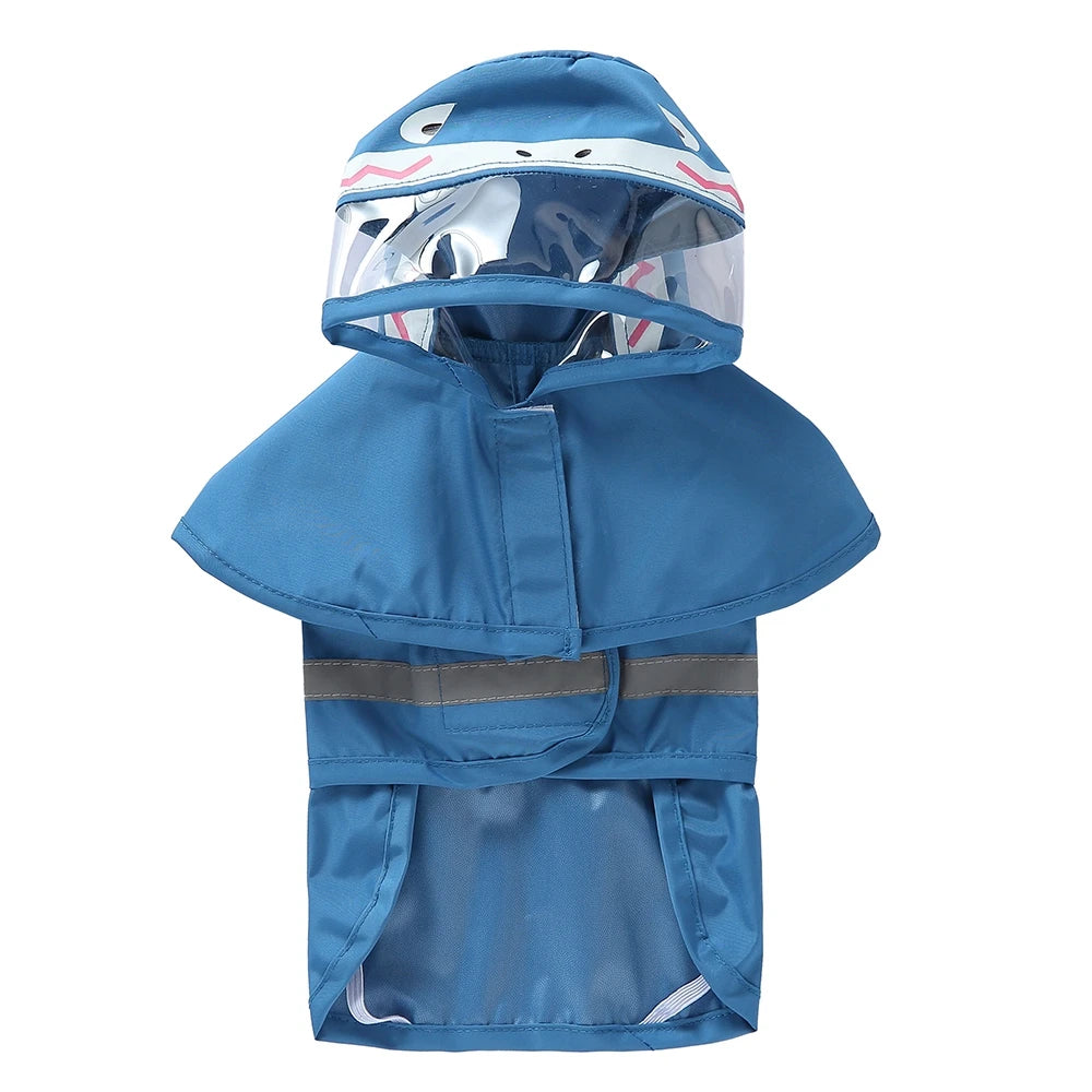 Reflective Pet Dog Raincoat Cute Animal Raincoat Pet Hooded Waterproof Jacket Clothes Dog Clothes for Big Dogs