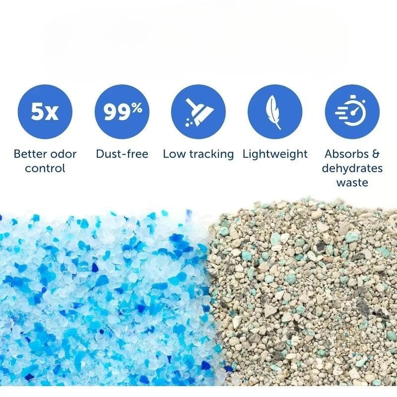 Crystal Cat Litter Tray Refills – Fresh Scent, 3-Pack Disposable Tray includes Leak Protection & Low Tracking Litter