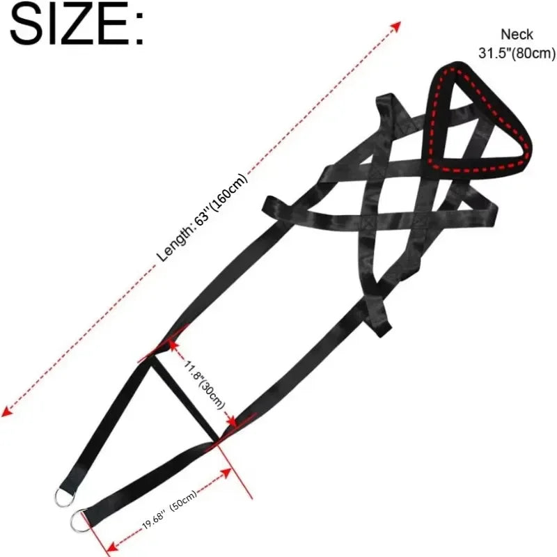 Large Working Dog Pull Training Leash Sled Safety Belt for Behavior Training Durable Dog Leash for Dog Sled Enthusiasts