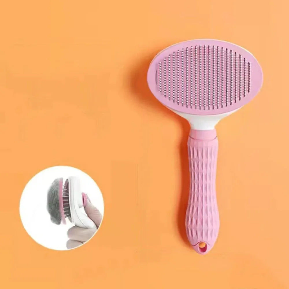 Dog Hair Comb Stainless Steel Grooming Brush for Long Hair Dogs Cats Detangling Shedding Tool Pet Accessories