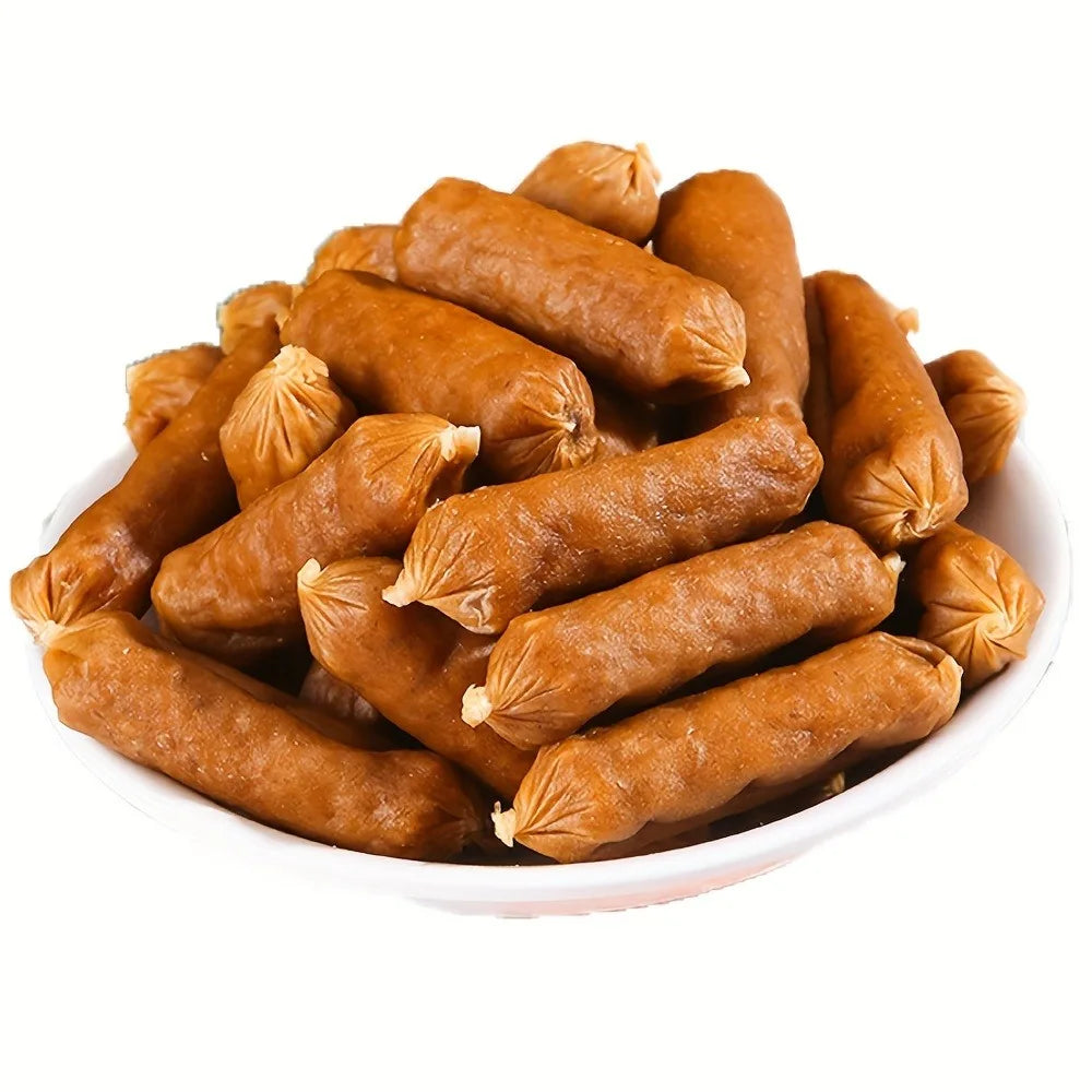 Duck And Chicken Sausages for Dogs - Treats Suitable for Small, Medium, And Large Breeds - Crafted from Fresh Meat And Nutritious, High-Protein Ingredients, Ideal for Positive Reinforcement Training