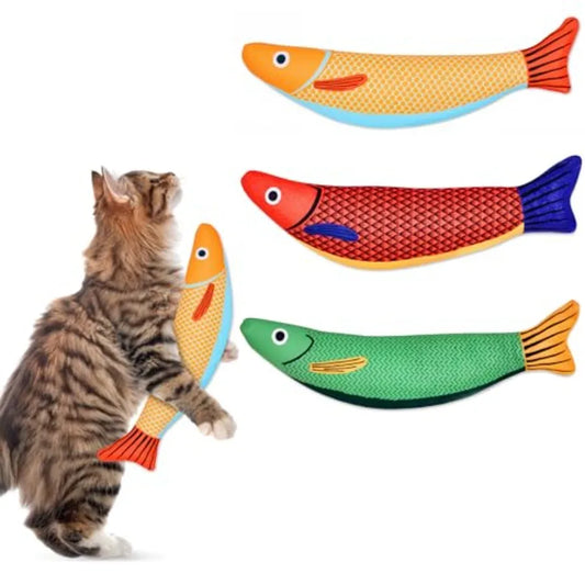 Interactive Cat Toys with Catnip Soft Durable Material Rattle Sound Chew Proof Design for Indoor Cats 3 Pack