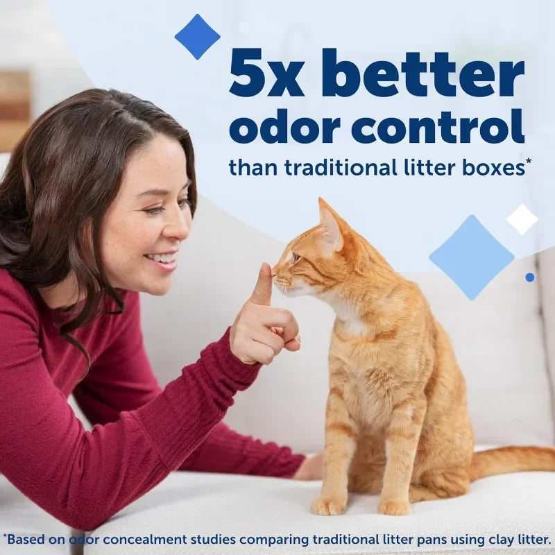Crystal Cat Litter Tray Refills – Fresh Scent, 3-Pack Disposable Tray includes Leak Protection & Low Tracking Litter