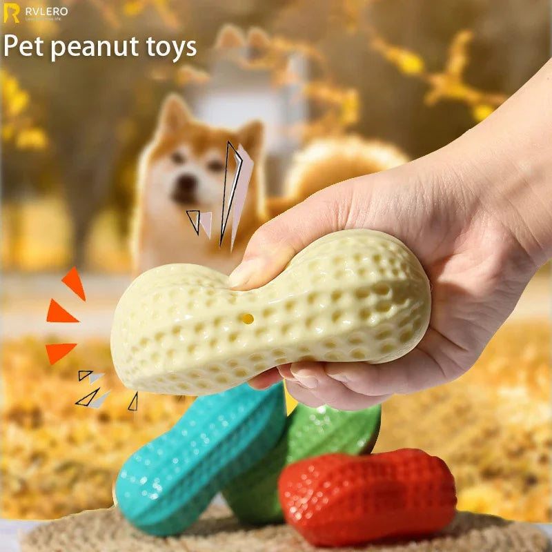 Squeaking  Peanut Dog Chewing Toy