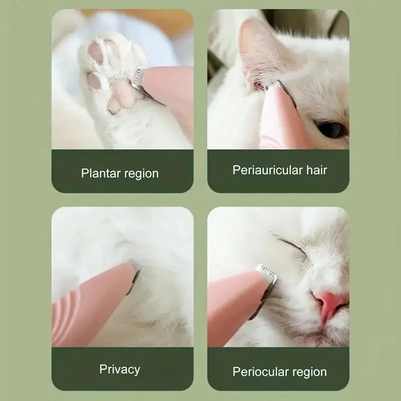 1 non battery pet shaver electric clipper suitable for cats and dogs. It can be used to shave foot hair, buttocks hair, eye hair