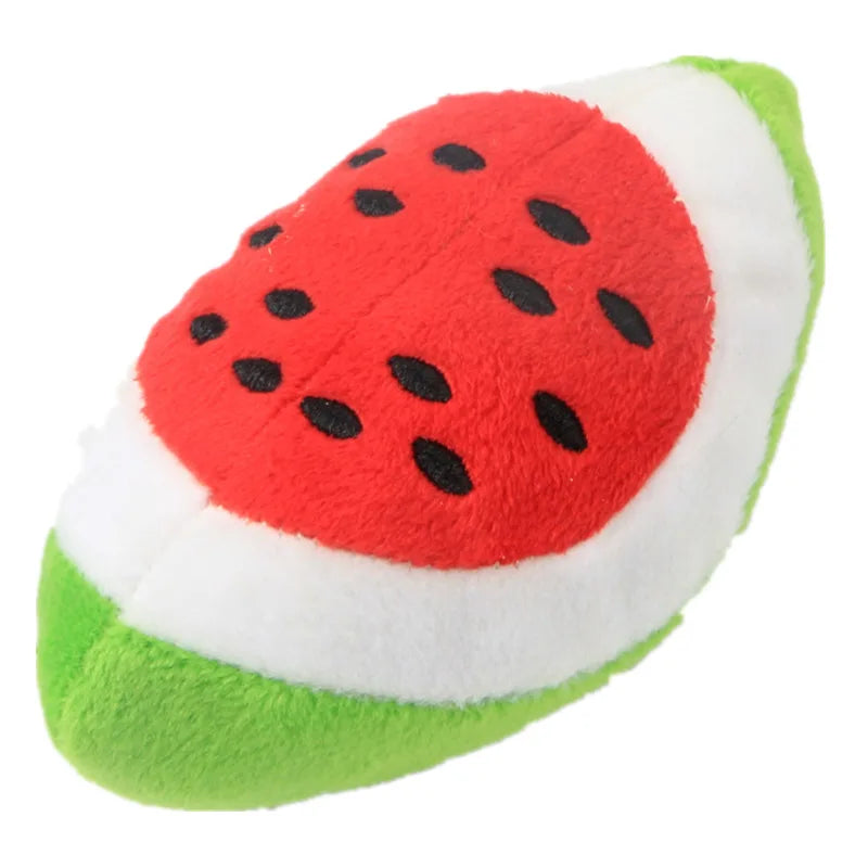 Pet Toys Plush Squeaky Toys Bite-Resistant Chew Toy for Dogs Puppy Training Toys Soft Banana Bone Vegetable and Fruit Pet Supplies