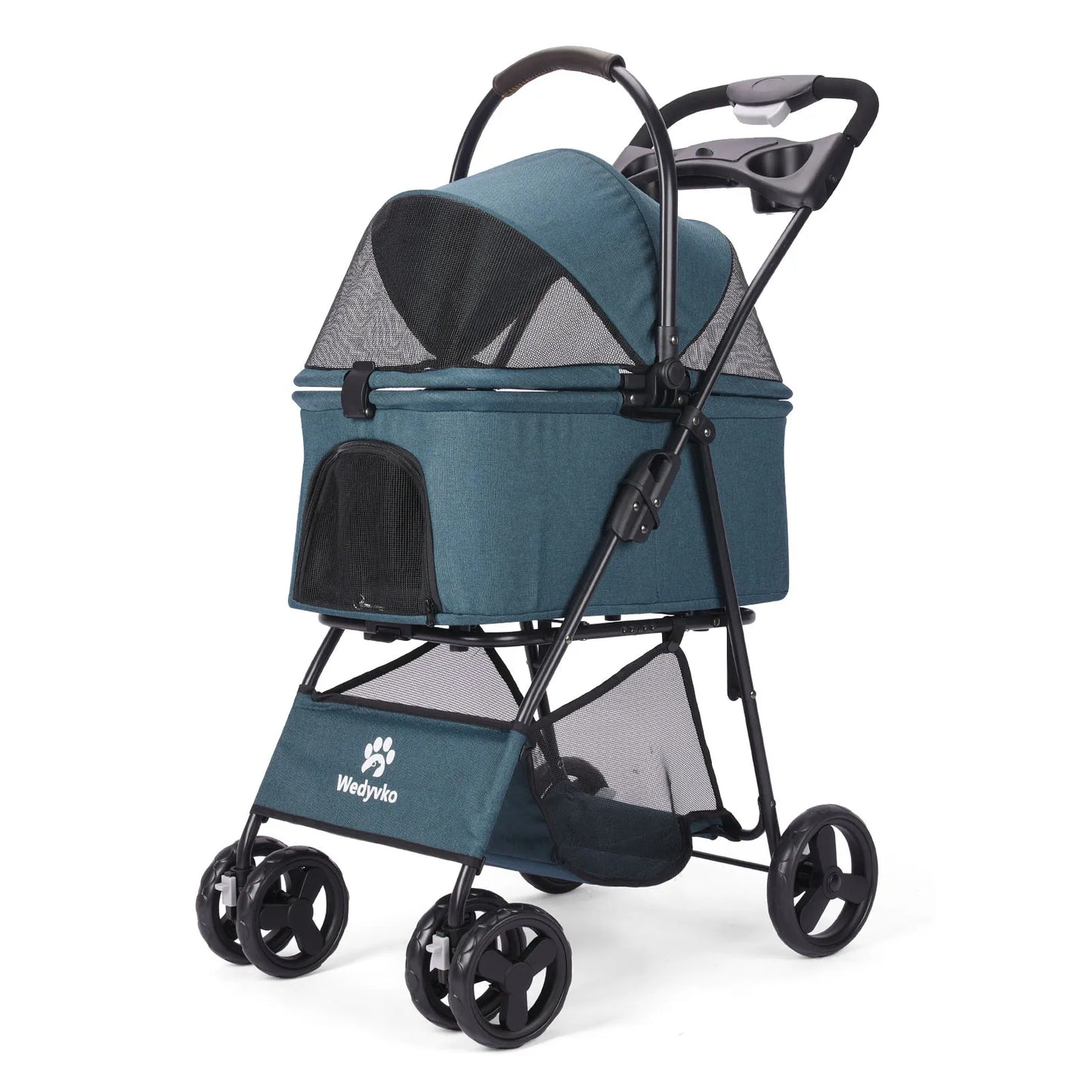 3 in 1 Pet Stroller with Removable Carrier, Folding Stroller for Small/Medium Dogs and Cats, Waterproof, All-Terrain