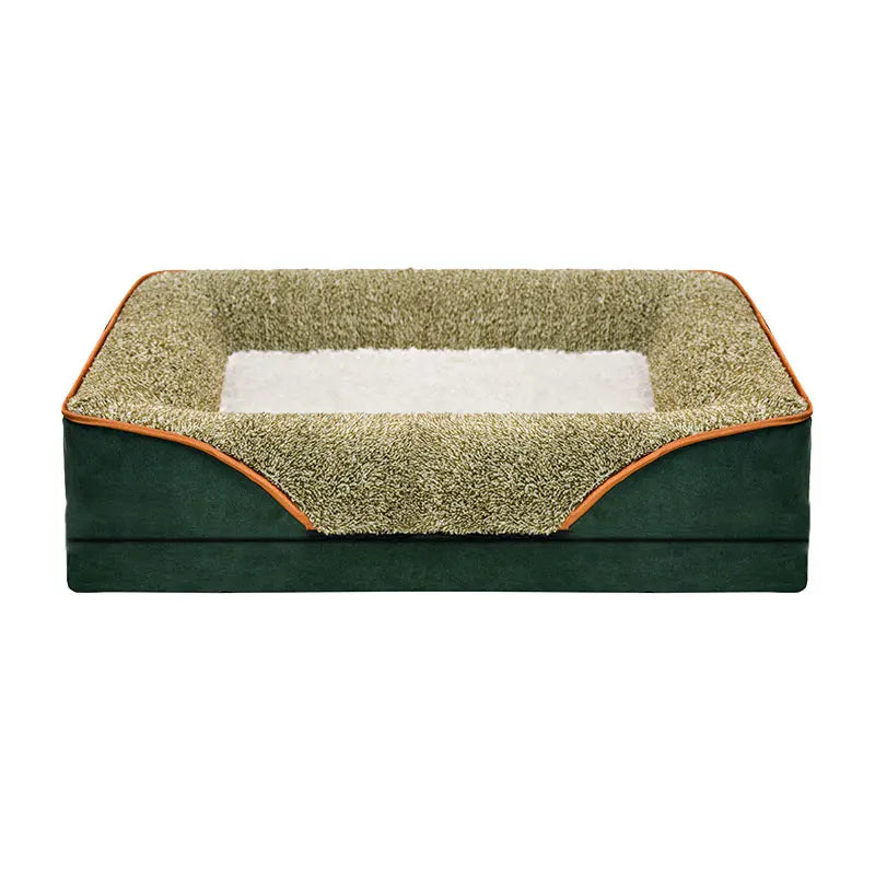 Oversized dog bed removable washable for all seasons, pet bed sofa, comfortable and soft cat sofa bed with raised edges,
