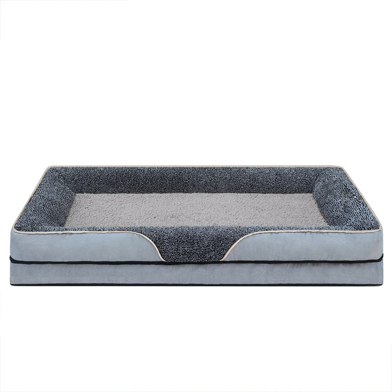 Oversized dog bed removable washable for all seasons, pet bed sofa, comfortable and soft cat sofa bed with raised edges,