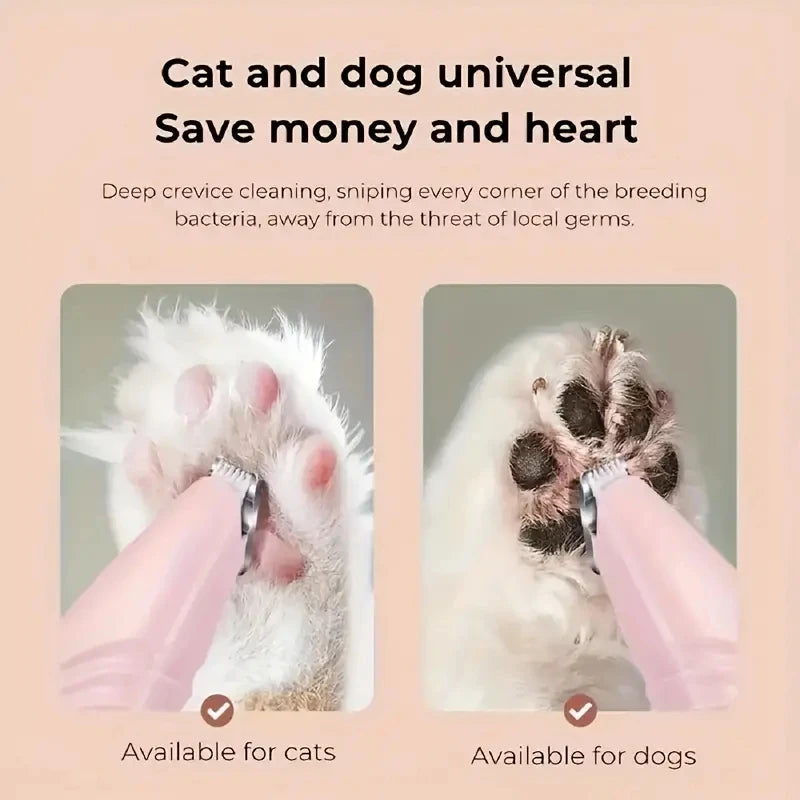 1 non battery pet shaver electric clipper suitable for cats and dogs. It can be used to shave foot hair, buttocks hair, eye hair