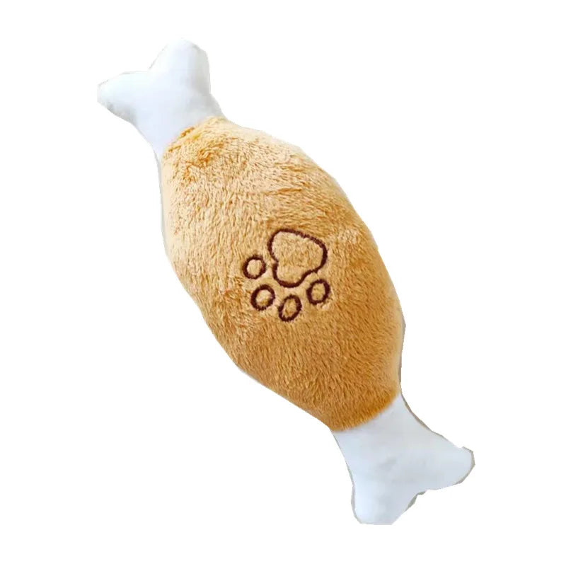 Pet Toys Plush Squeaky Toys Bite-Resistant Chew Toy for Dogs Puppy Training Toys Soft Banana Bone Vegetable and Fruit Pet Supplies