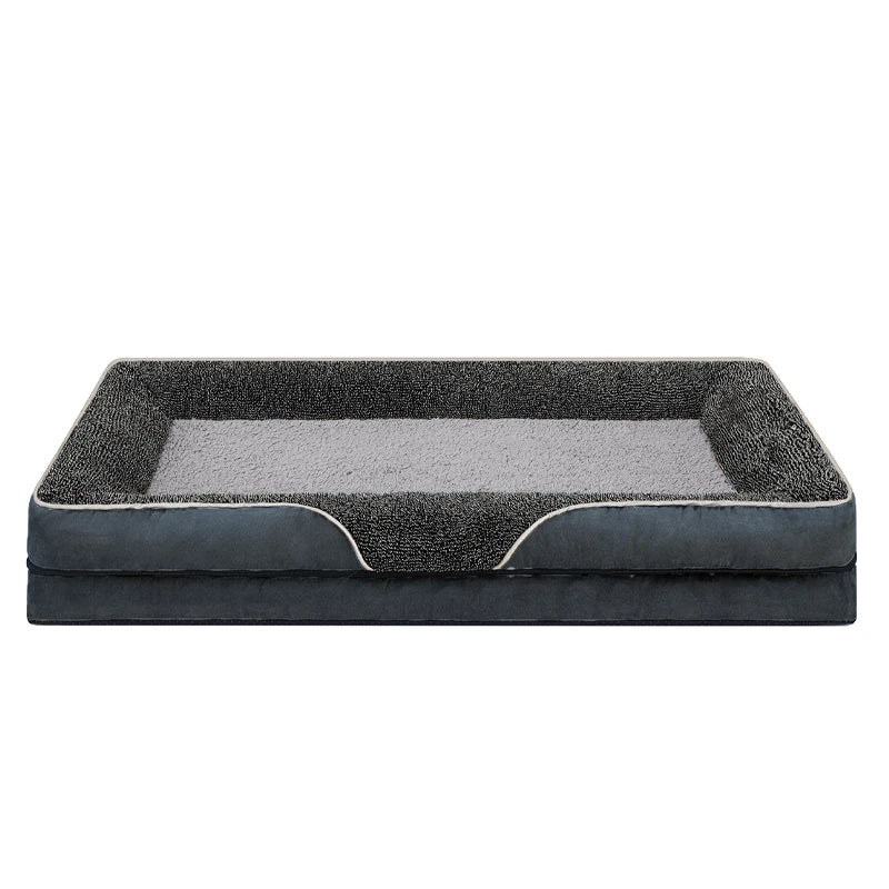 Oversized dog bed removable washable for all seasons, pet bed sofa, comfortable and soft cat sofa bed with raised edges,