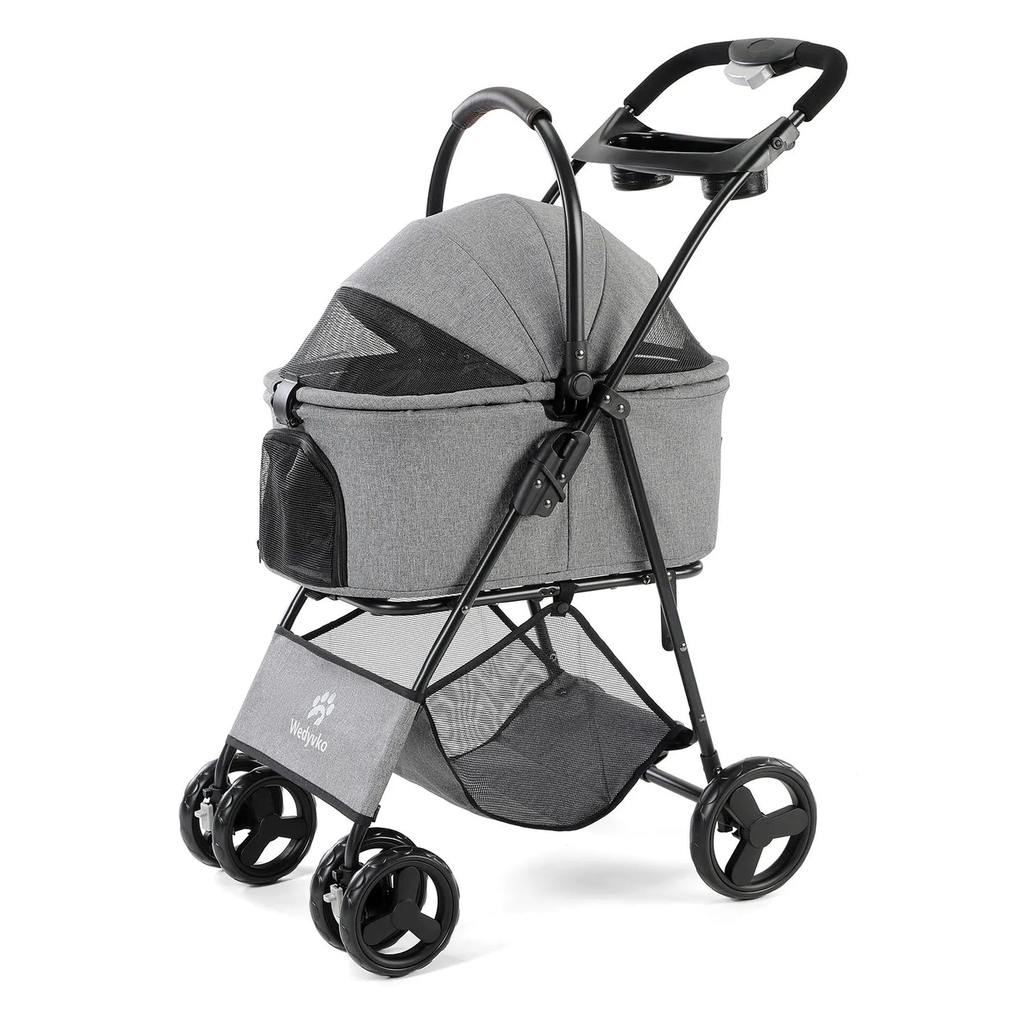 3 in 1 Pet Stroller with Removable Carrier, Folding Stroller for Small/Medium Dogs and Cats, Waterproof, All-Terrain