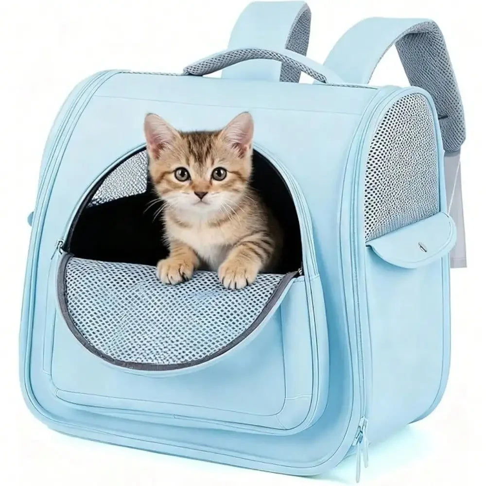 Large Cat Carrier Backpack For Small Dogs And Medium Cats Comfort And Safety Design Reduces Pressure For Travel Outdoor And Vet