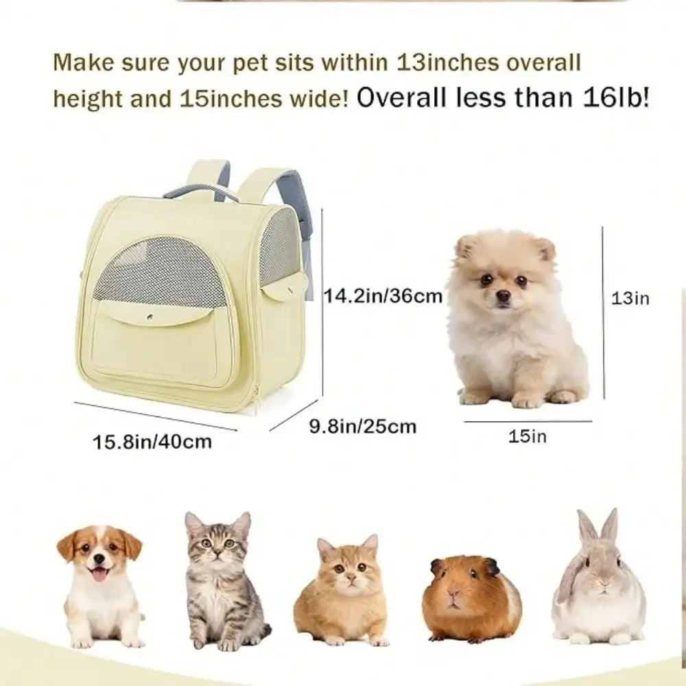 Large Cat Carrier Backpack For Small Dogs And Medium Cats Comfort And Safety Design Reduces Pressure For Travel Outdoor And Vet