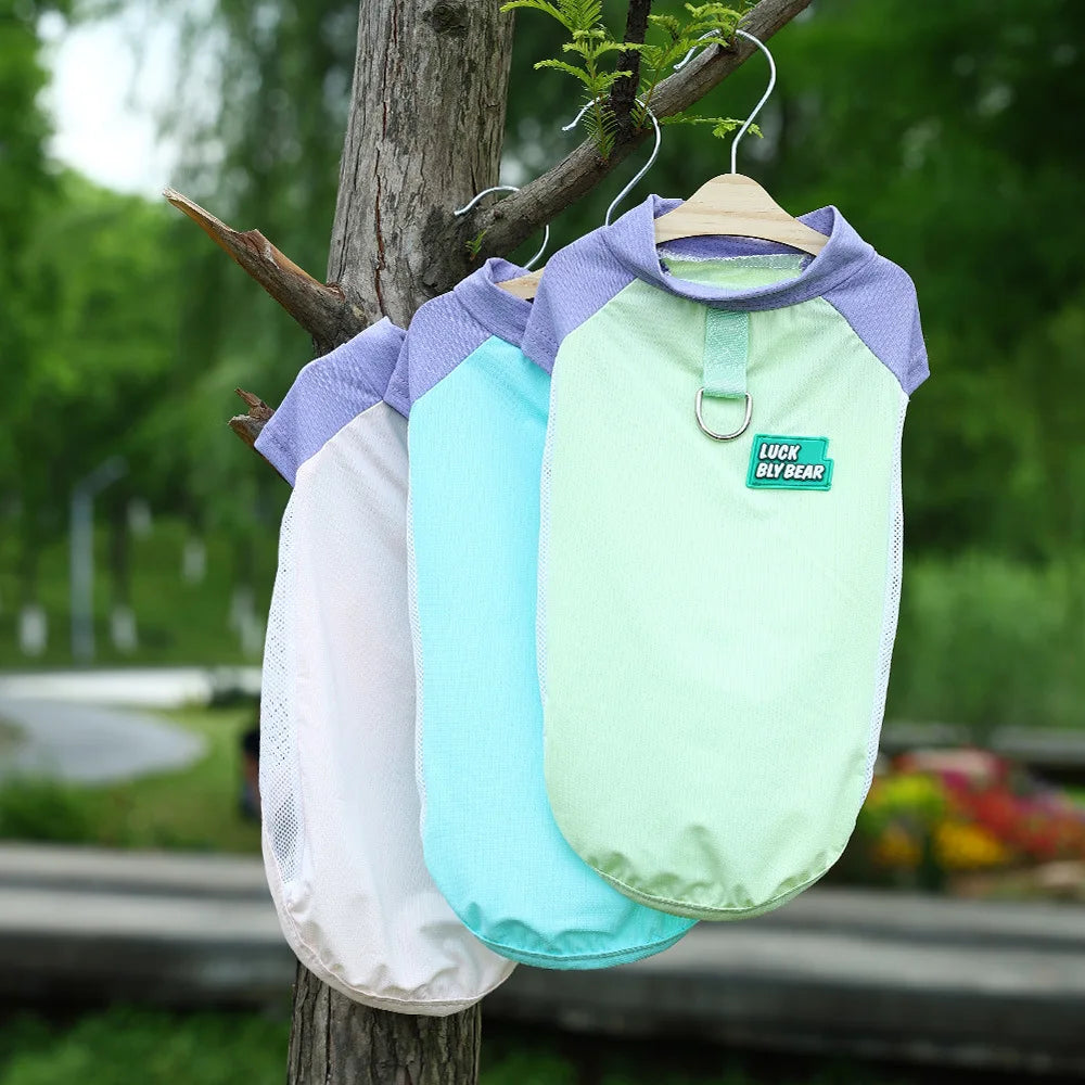 Dogs Cats  UV Protection  Vest  Ice Silk Fabric, Sun Block, Breathable Mesh for Summer outdoor pet clothes