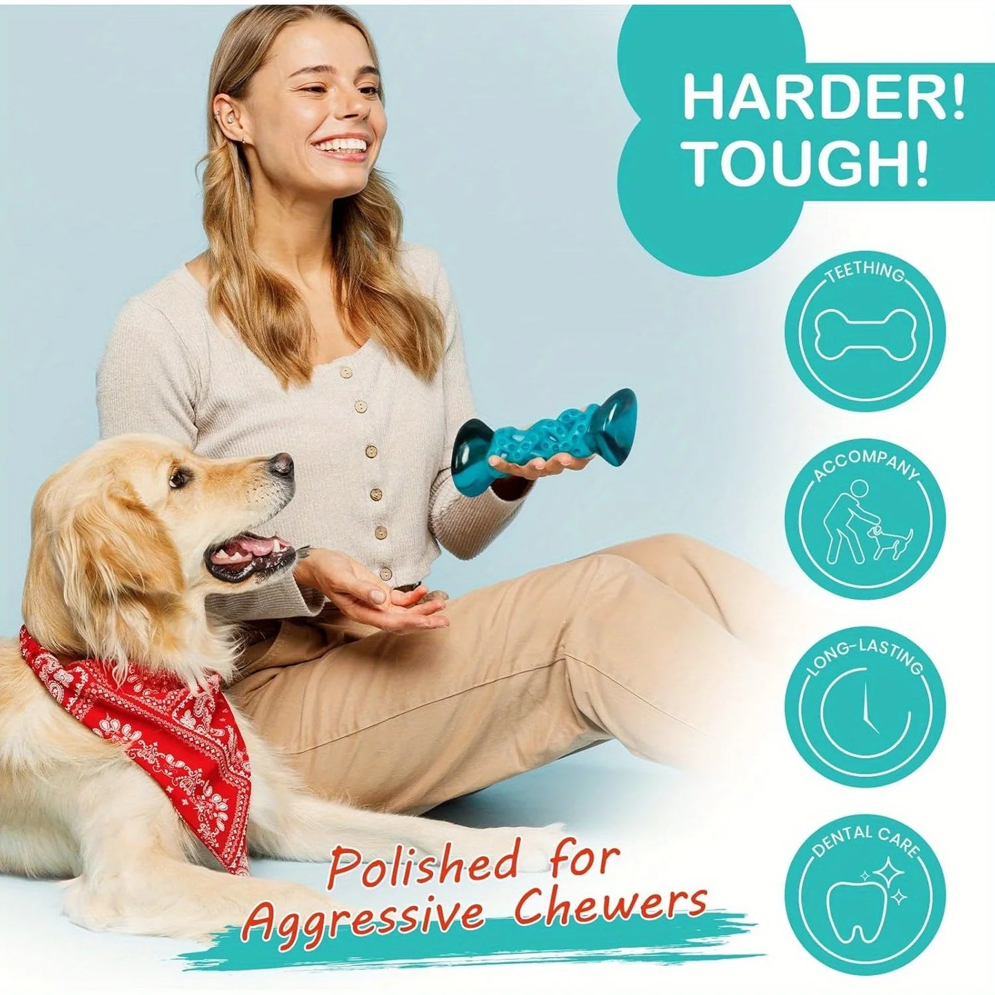 Indestructible Dog Chew Toys for Aggressive Chewers, Tough Dog Bones Chew Toys for Super Chewer,